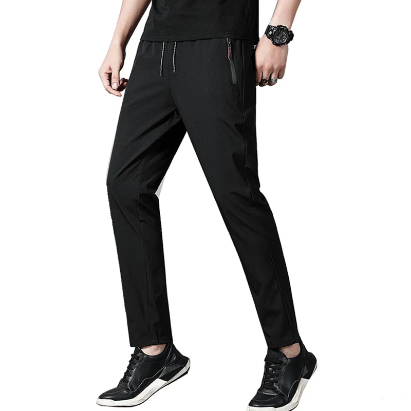 Fashion Loose Spliced Zipper Pockets All-match Bandage Pants Men's 2024 Spring Summer New Oversized Solid Color Casual Pants