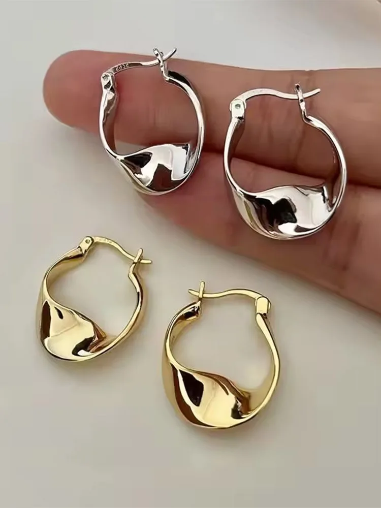 Boucles d'oreilles en argent Sterling 925 de forme irrégulière, charmantes, personnalisées, à la mode, cadeau d'anniversaire pour femmes, bijoux fins, nouvelle collection