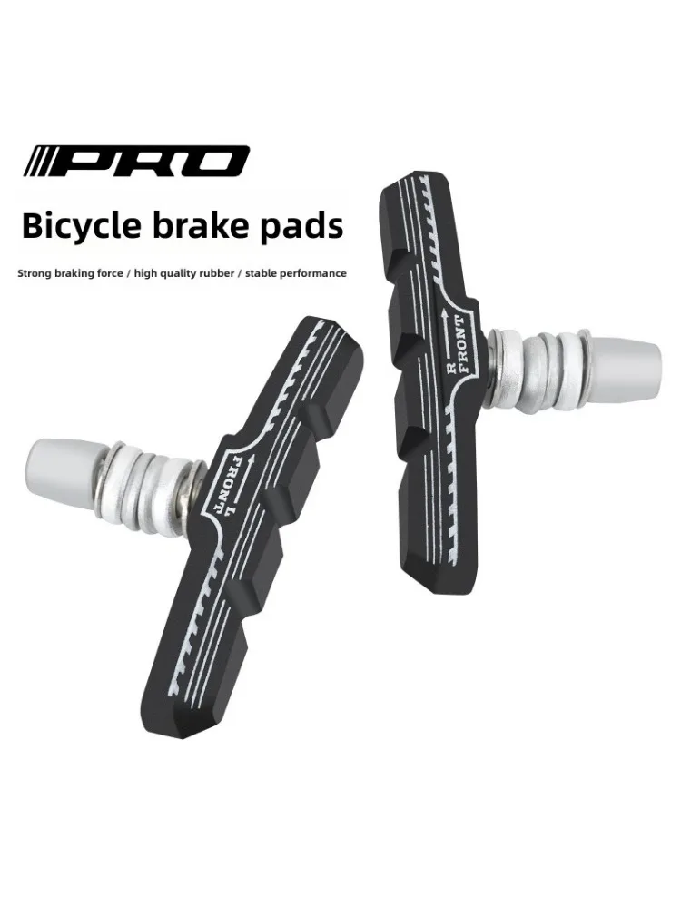 AliExpress NONE 1 Pair Road Bicycle V-Brake Pads Bike Brake Shoes 70mm Threaded For Linear Pull Brakes All weathers Low Noise Bicycle accessorie