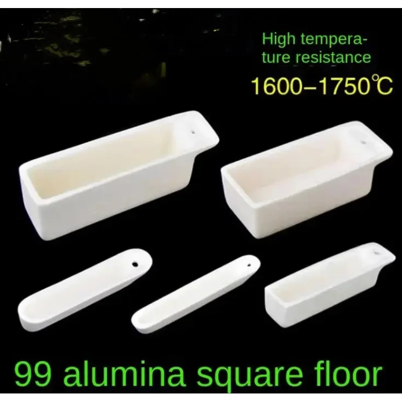 

1pcs Corundum Crucible With Hole Combustion Boat Tube Furnace 99 Alumina Eye