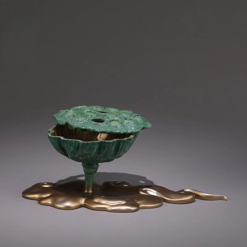 

Fragrance ornaments household indoor pure copper incense burner tea room premium decorations