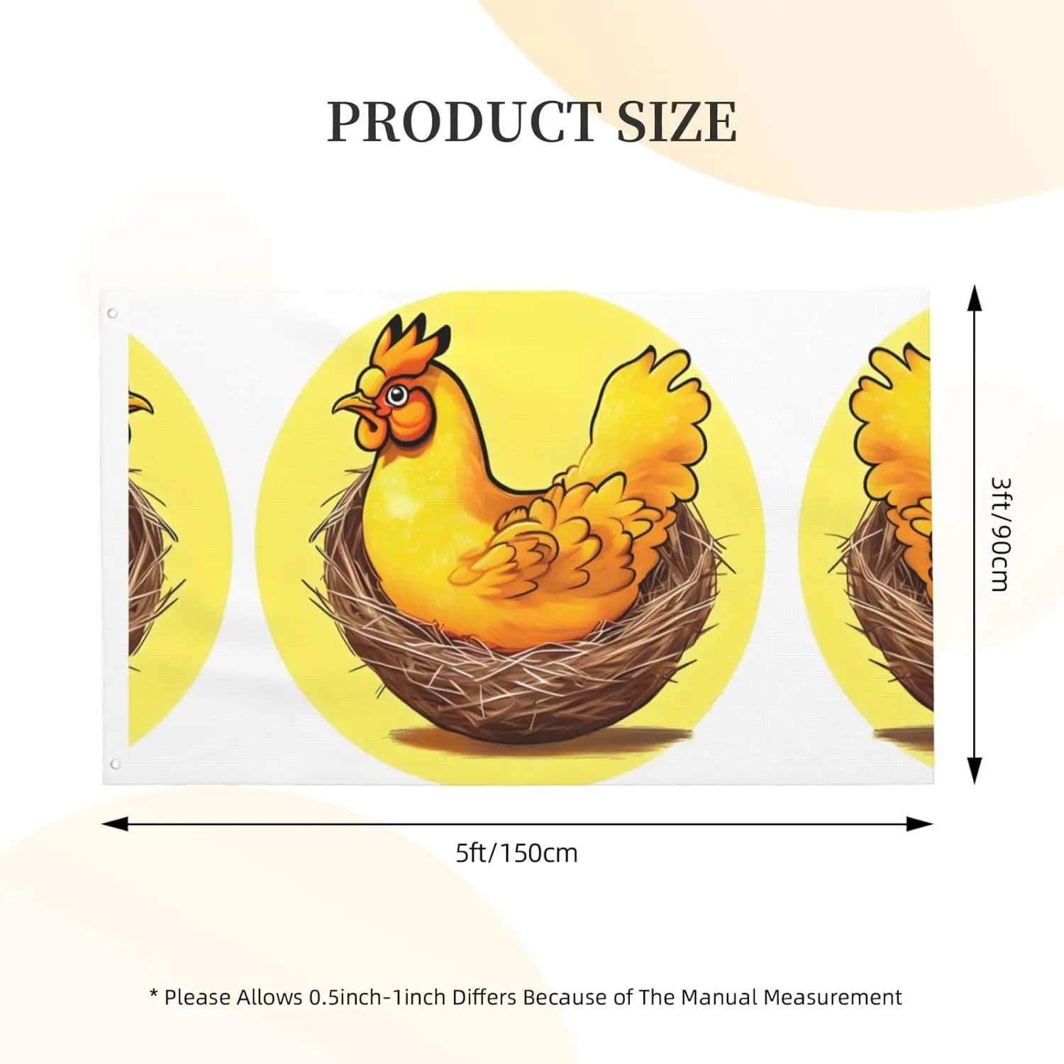 Flagcits 100% Polyester Bird's Nest Golden Chicken Outdoor flag
