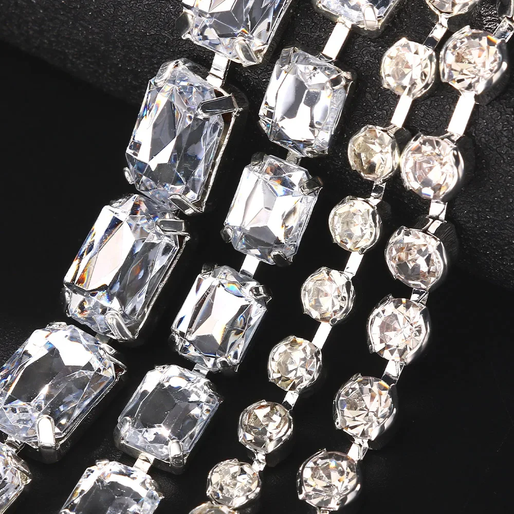 سلسلة جسم بشراشيب طويلة من حجر الراين اللامع للنساء ، متعددة الطبقات ، قلادة مربعة كبيرة ، سلسلة كتف ، مجوهرات جسم كريستال