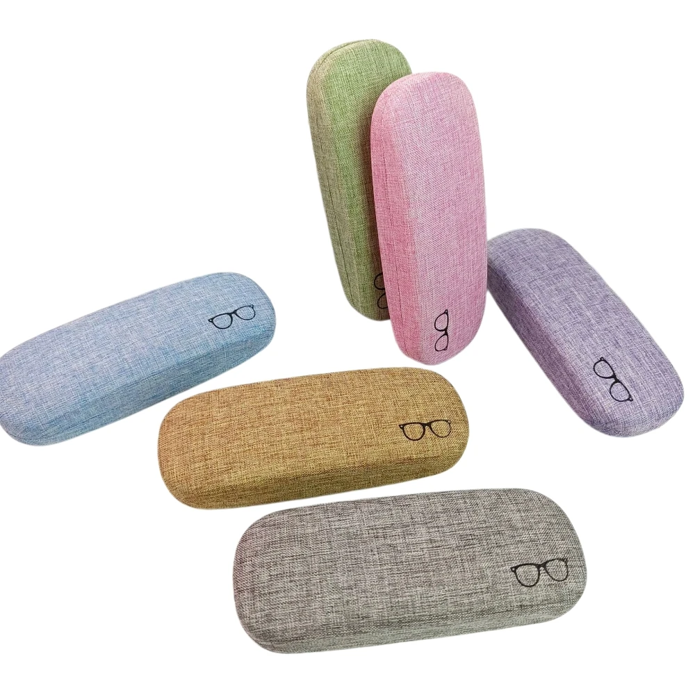 High Quality Glasses Case For Men Women Linen Cloth Eyeglass Cases Cover Hard Portable Spectacles Box Holder Eyewear 2030