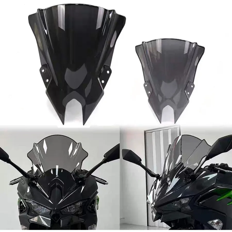 

For Ninja500 SE Ninja500 2024 2025 Motorcycle Windscreen Windshield Double Bubble Wind Deflectors Front Windshield with PC Mate