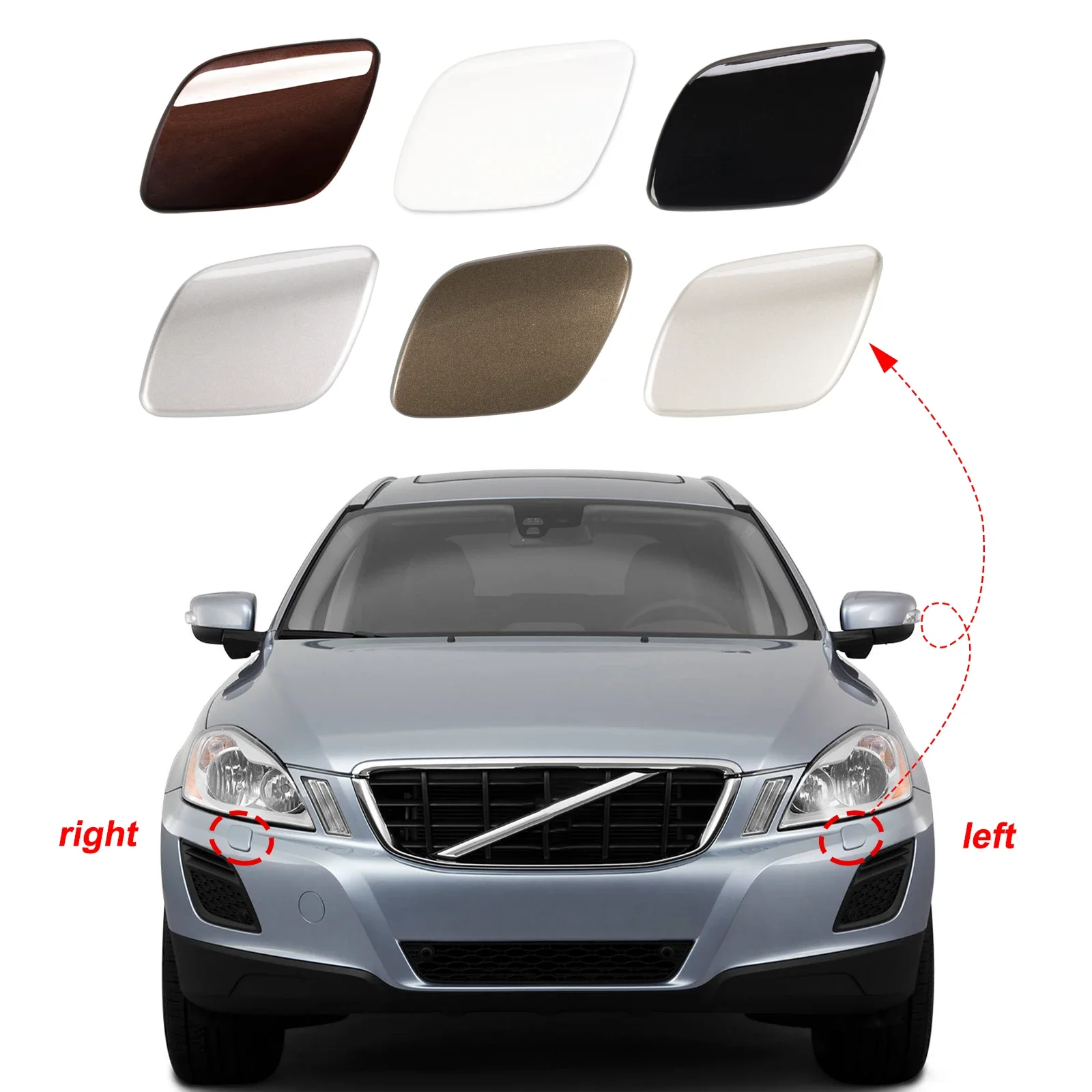 

OLANGDA передний бампер, крышка омывателя фар для VOLVO XC60, аксессуары 2012 2009 2010 2011 2013 30763410 30763411