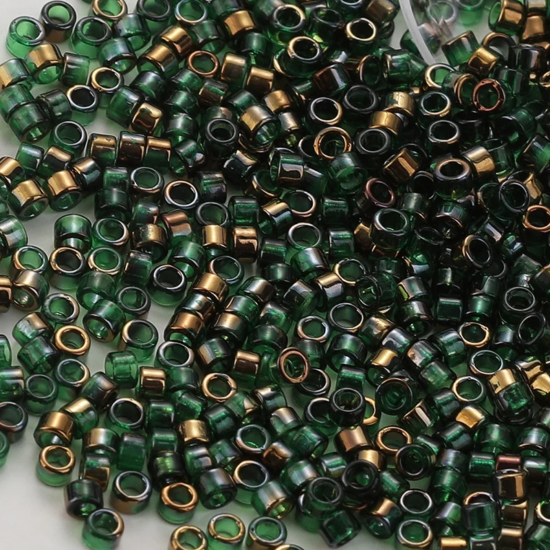 720 Pieces 2.5MM Half Gold Plating Glass Seed Beads For Bohemia Handwork Waterproof Japanese Quality Glass Beads 10grams/bag