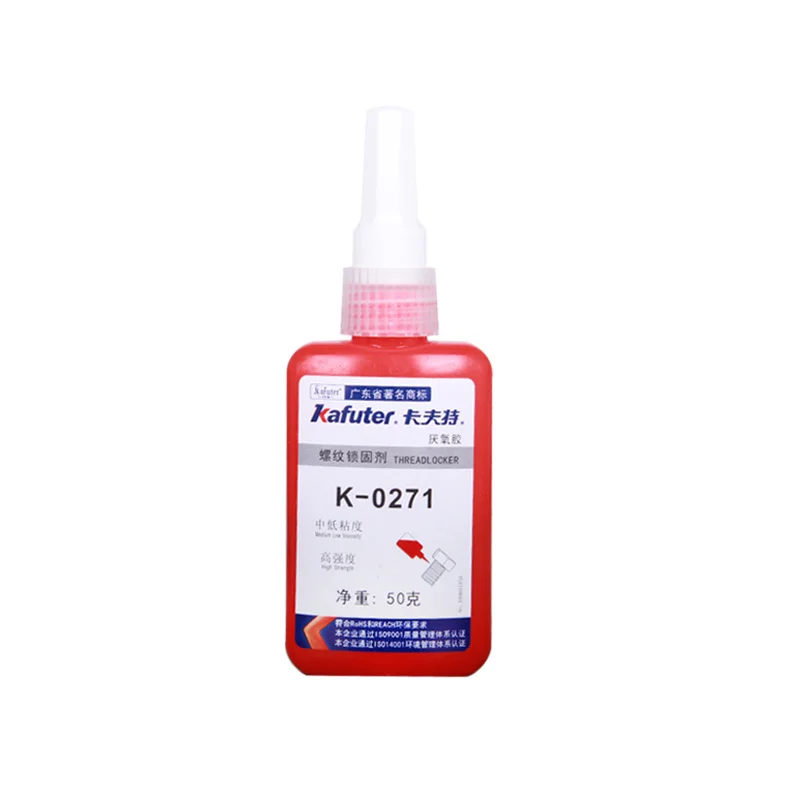 Kafuter 50G K-0271 Screw glue Anaerobic adhesive thread locking adhesive Medium viscosity High strength threadlocker