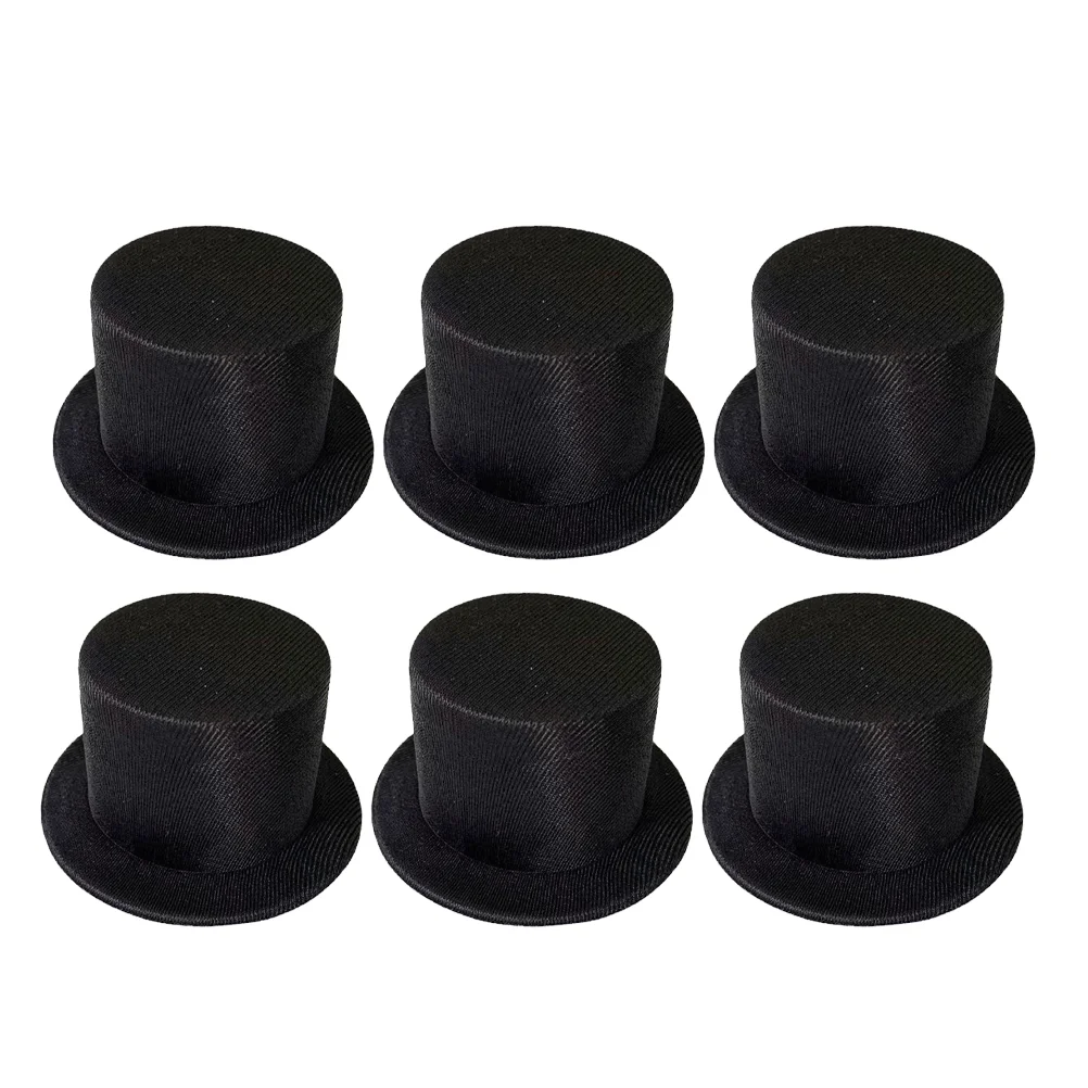 

6 Pcs Mini Hat Lovely Hats Christmas Ornaments Top Small Snowman For Crafts Decorative Miniature Party Supply