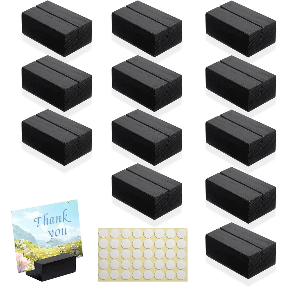 

12 шт. мини-деревянные держатели для карточек, небольшие деревянные подставки для номеров столов, имя, подставки для ценников для вечеринок, шведского стола,