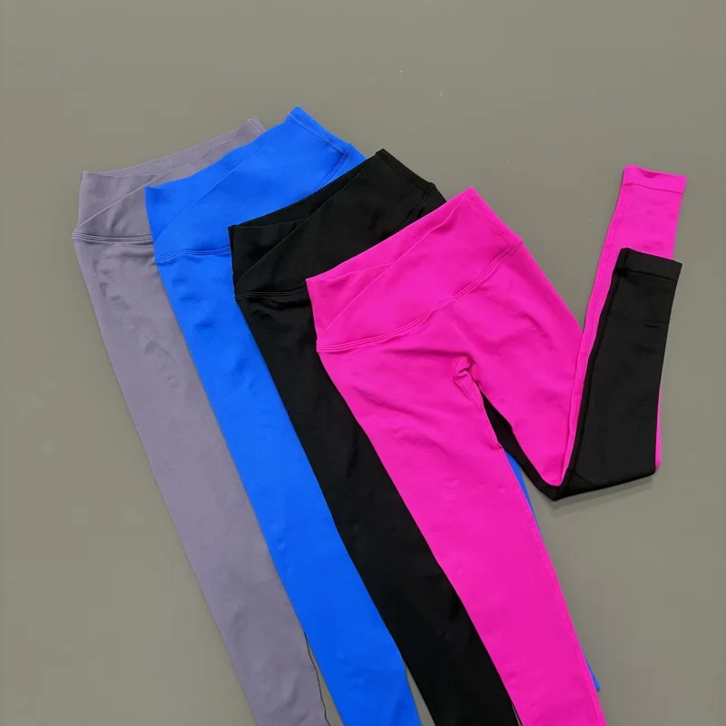 2Pcs HISTELLO Vision Fitness Set Seamless Cross Back Bra Cross Low Waist Ruched Hip Leggings Quick Dry Gym Sports Training Sets - view 5