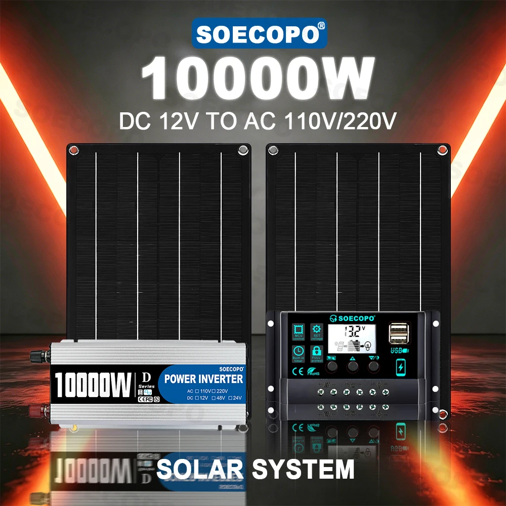 Solar Panel Monocrystalline - Солнечная система SOECOPO 10000 Вт (пиковая