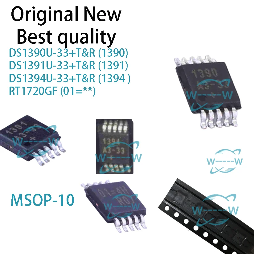 (5-10 قطعة) جديد DS1390U-33 + T & R 1390 DS1391U-33 + T & R 1391 DS1394U-33 + T & R 1394 RT1720GF 01 = xx DS1390U DS1391U DS1394U MSOP-10 IC رقاقة