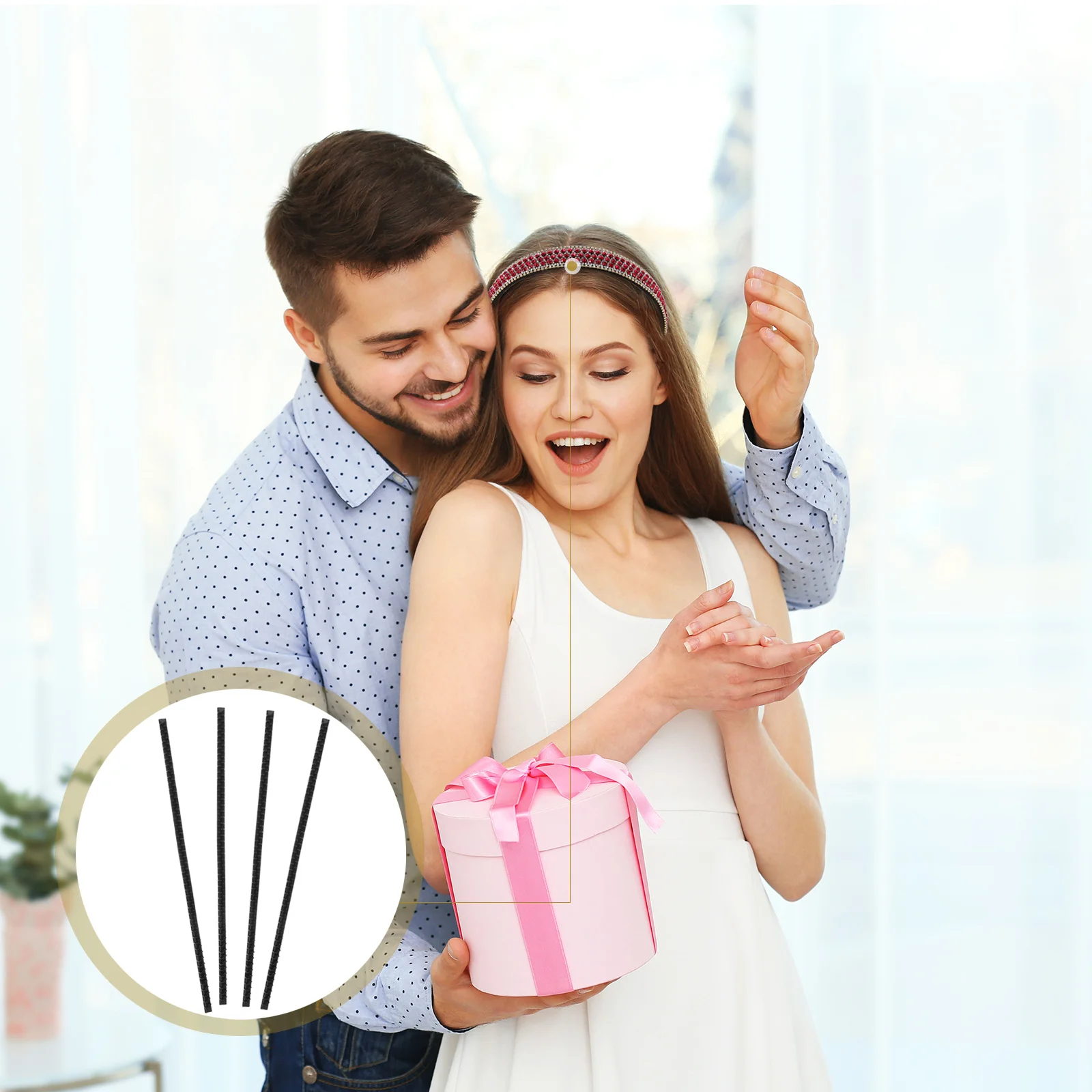 

10Pcs Anti-Slip Teeth Hairband Strips Self-Adhesive Plastic Grip Strips for Women Girls Headbands Hair Hoops DIY Craft