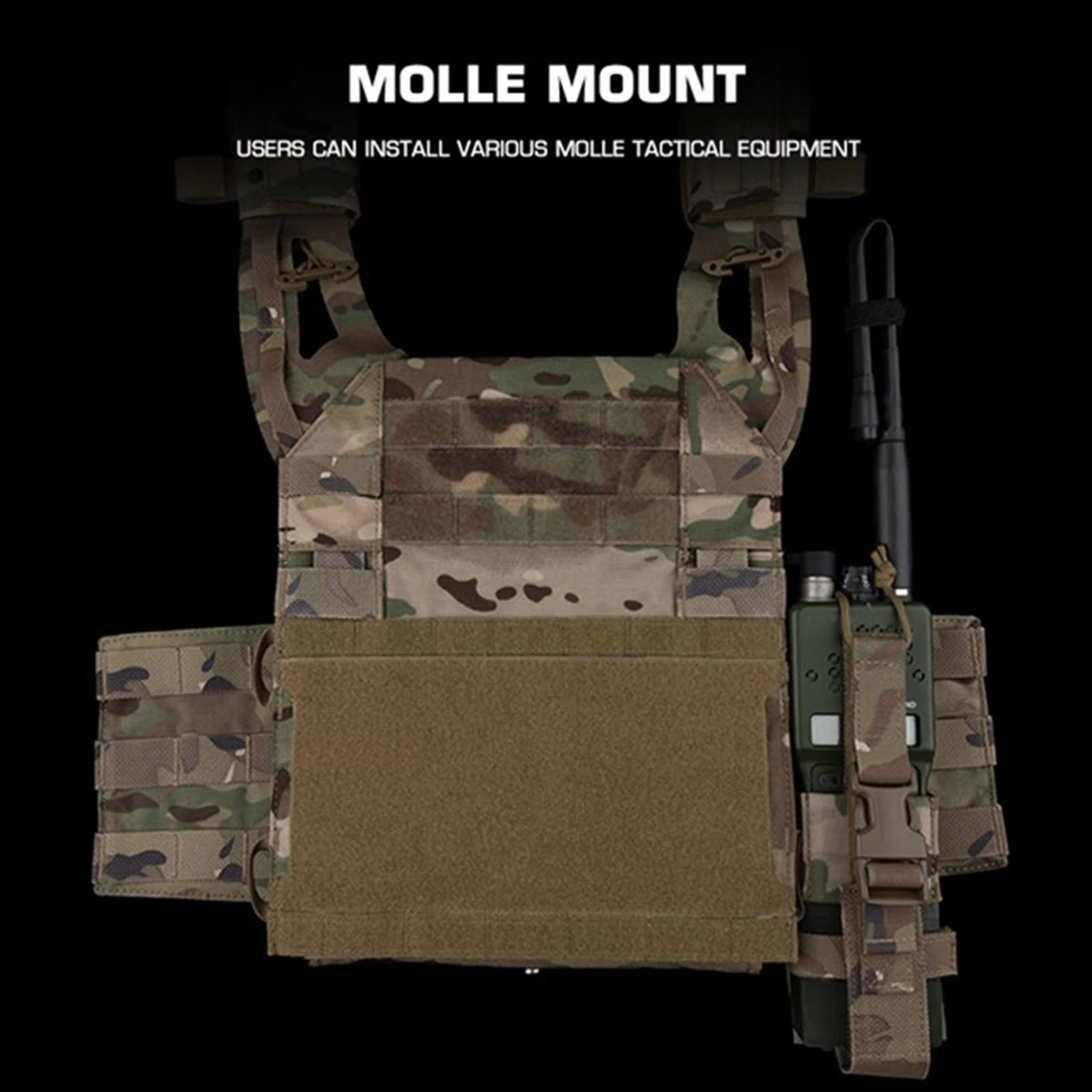 Tactical Vest Side Circumference Combat Vest MOLLE Side Panel Waist Patch for Outdoor Tactical Shooting and Hunting Equipment