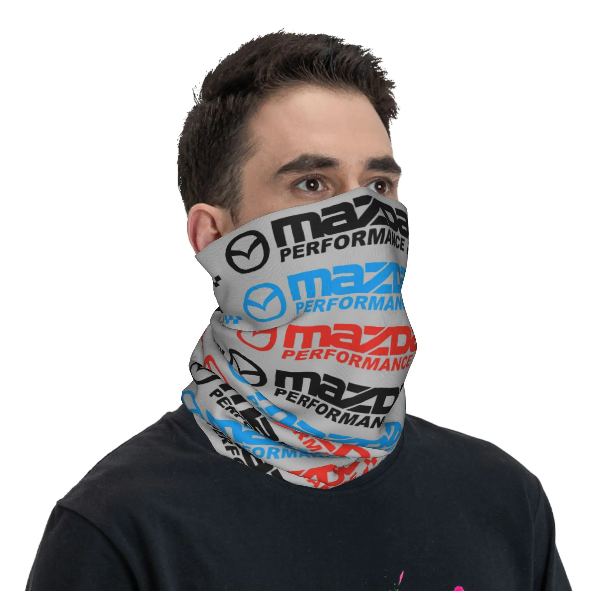 مخصص M-Mazdas شعار الساخن الكلاسيكية موتور باندانا الرقبة الجراب للمشي لمسافات طويلة تشغيل النساء الرجال التفاف وشاح بالاكلافا أكثر دفئا