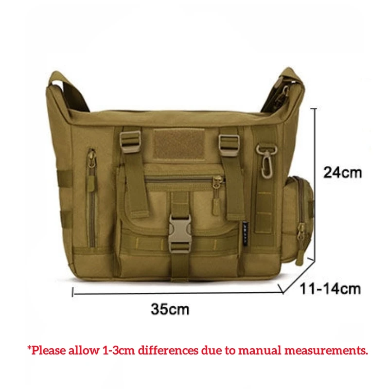 14 Inch Laptop Shoulder Bag Men Sports Bags Man Tactical Single Backpack Men\'s A4 Document Molle Messenger Bag