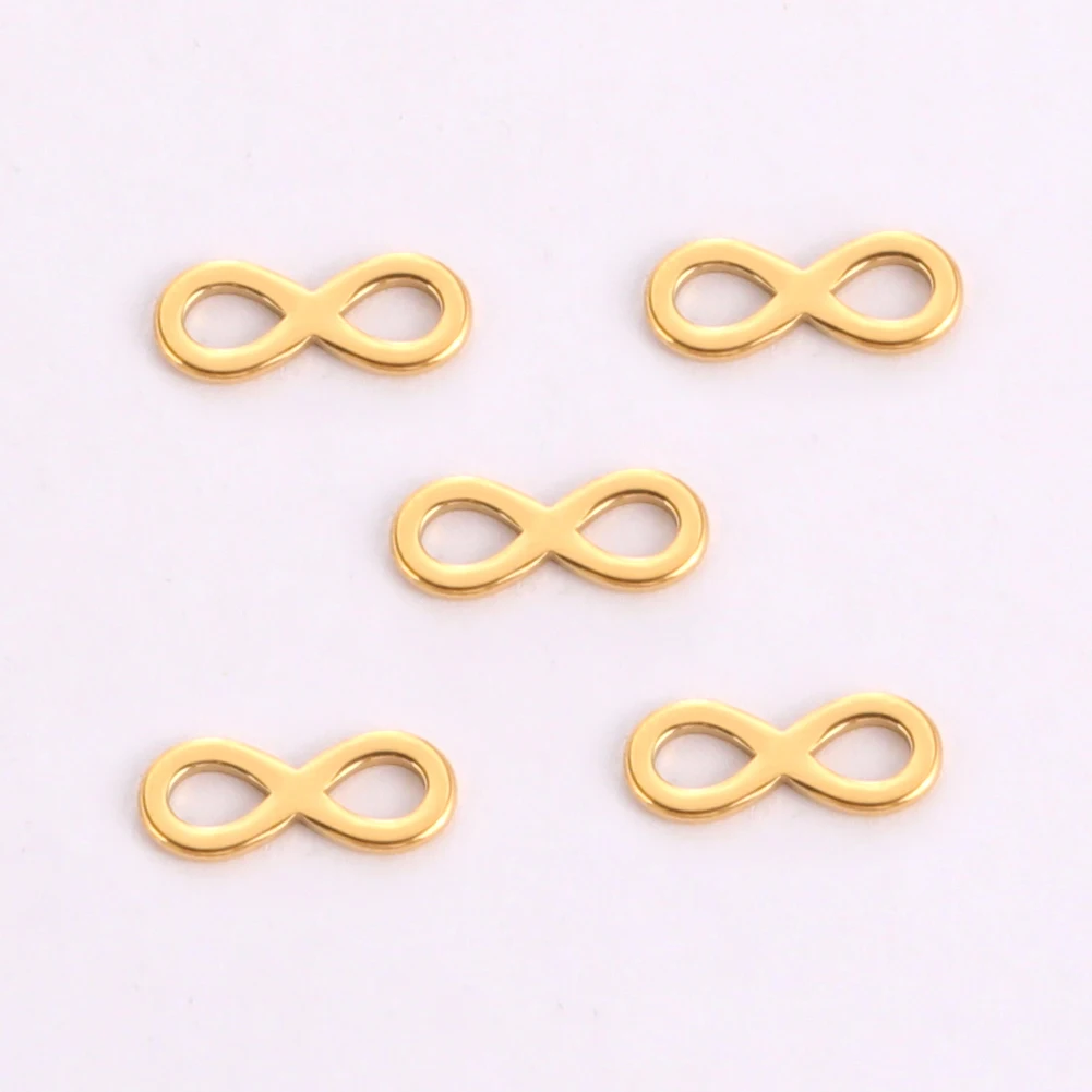 EUEAVAN 20pcs/lot Infinity Charm Connectors Stainless Steel Charms Necklace Bracelets Earrings Making Small Pendant DIY Supplies