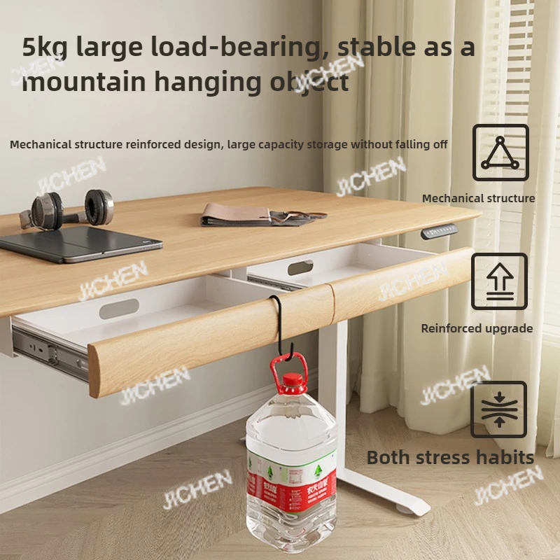 

JC ореховое дерево под ящиком стола, скрытый выдвижной поднос для офисного хранения ручек для компьютерного стола, экономия места, система органайзера