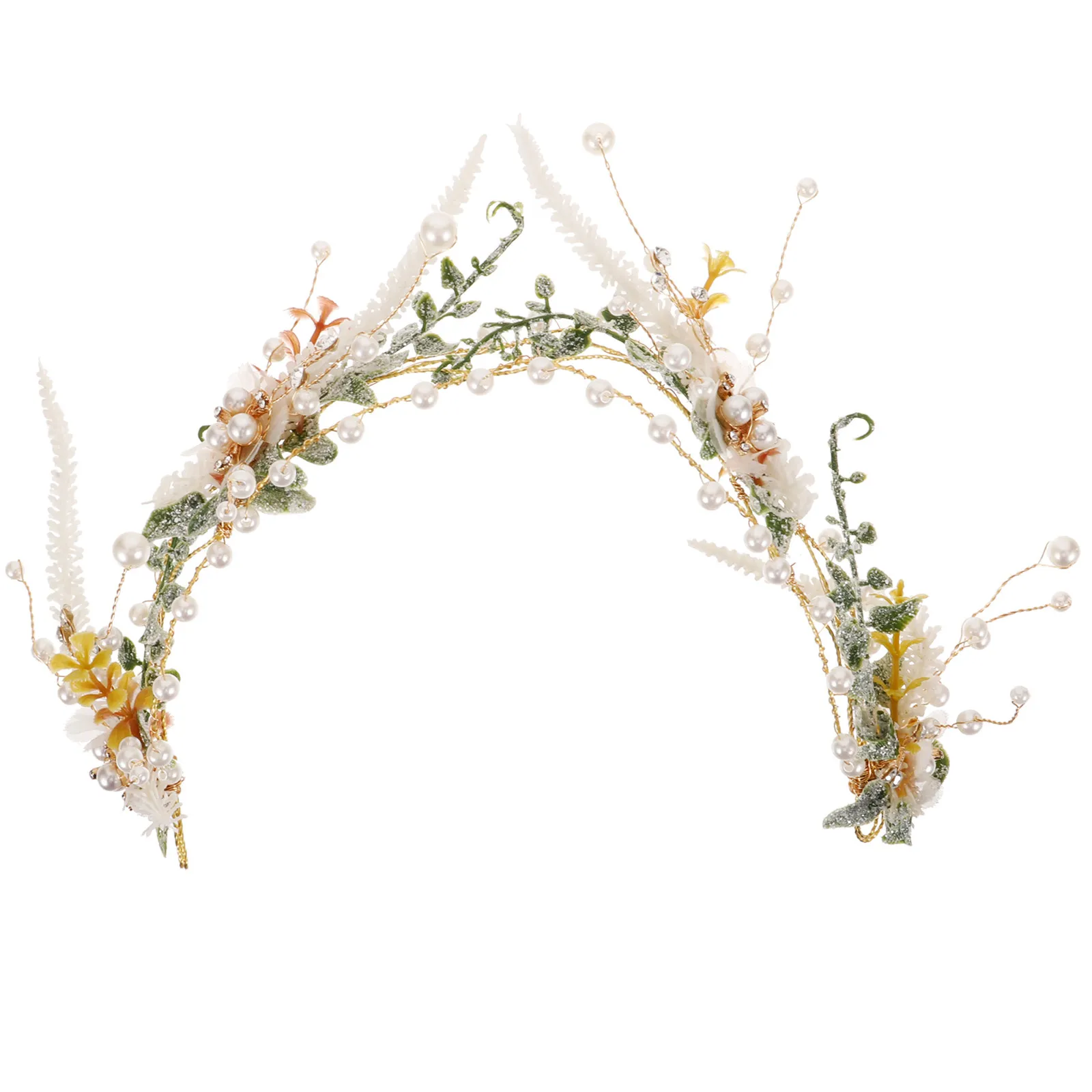 

1Pcs Delicate Leaf Motif Bride Headband Women Wedding Hairband Exquisite Bridal Headdress Hair Decoration for Pageant Birthday
