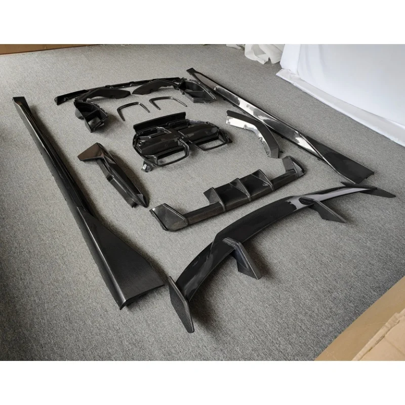 

Suitable for BMW M3 M4 G80 G82 modified body kit MP style carbon fiber front bumper lip rear diffuser side skirts rear spoiler