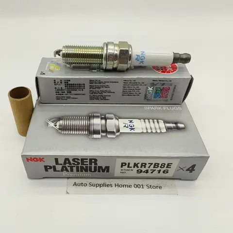 4Pcs NGK A0041594403 PLKR7B8E 94716 Dual Platinum Spark Plug  For Benz C180 C200 C260 E200 E260 SLK 200 K W204 E2001.8T M271