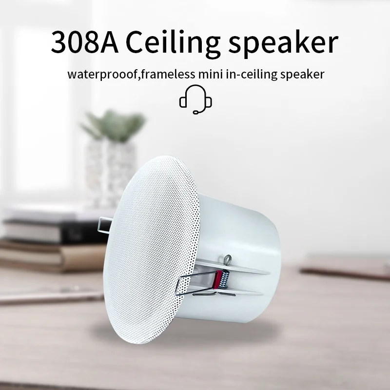 308A 3 Inch Mini Hifi Surround Sound Loudspeakers System 10W 8Ohm Roof Bathroom For Home Background Music Audio Ceiling Speaker