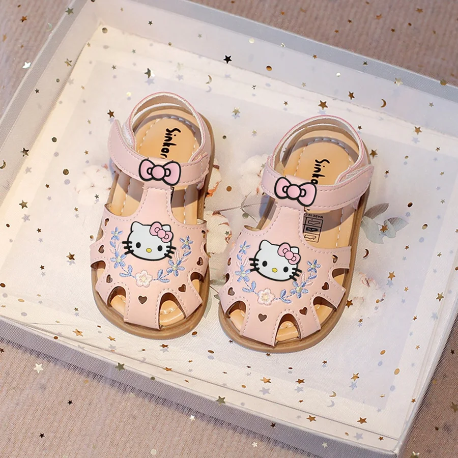 

Sanrio summer soft soles casual shoes baby toddler shoes children princess beach shoes hello kitty girls floral sandals