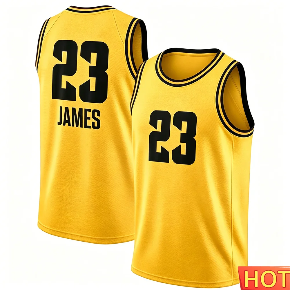 Neues originales 23 Herren-Basketballtrikot Atmungsaktives Herren-Basketballshirt Herren-T-Shirts und Tanktops Herren-Basketball-T-Shirts