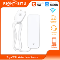 Tuya WiFi Smart Water Sensor Leak Detector Flood Water Leakage Alarm Water Security Protection Sensor Smart Home Smart Life
