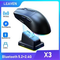 Ratón inalámbrico Bluetooth 2,4G modo Dual recargable con base de carga retroiluminación LED alta rentable para ordenador portátil PC Mac ​