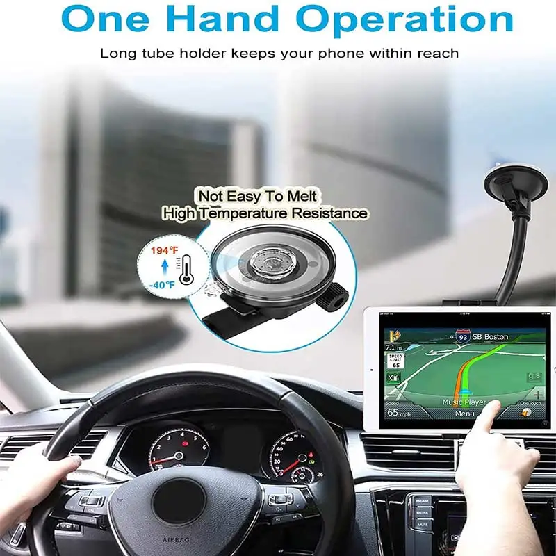 Car Tablet Holder Long Arm Suction Cup Mount for iPad Pro Air 4-13\'\' Xiaomi Tablet SUV Truck Vehicle Lift Uber Windshield Window