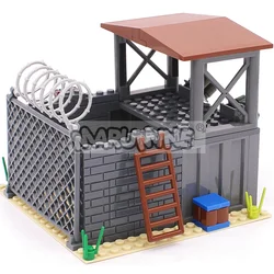Marumine 23PCS MOC Blocks Military Base Special Forces Sentry Guard Room DIY Army Soldier Scenes Building Bricks Model Kit Set