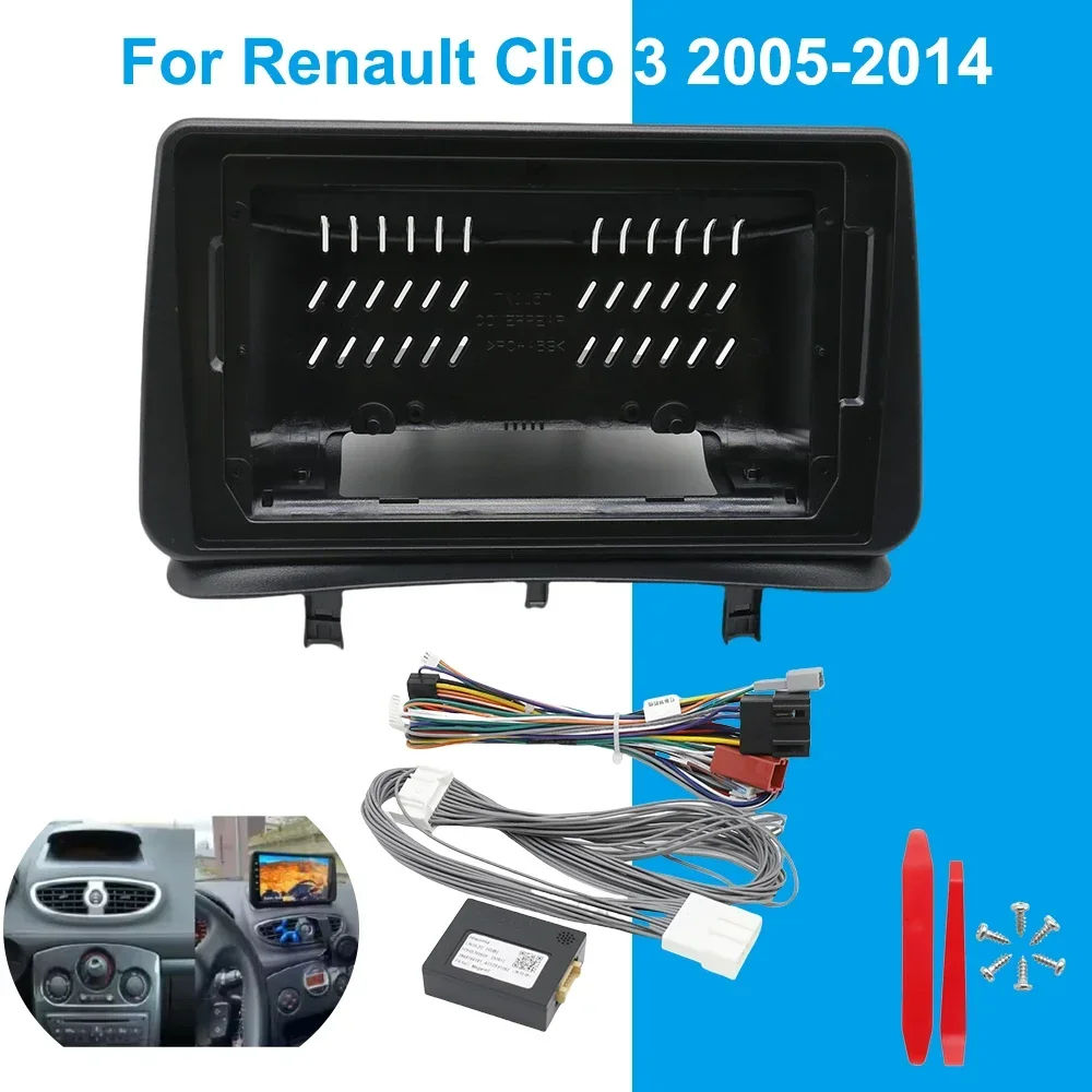 

9 Inch For Renault Clio 3 (2005-2014) Stereo Radio Android Player Dashboard Mount Kit Panel Adapter Frame