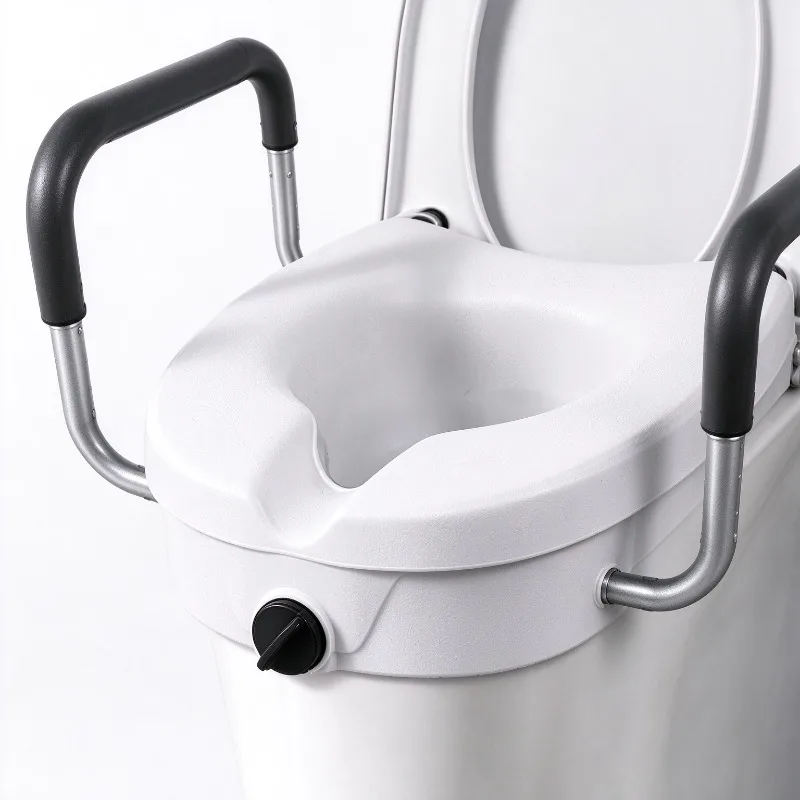 Bathroom Raised Commode Seat Riser Elderly Disabled Height Booster Cushion  Toilet Elevated Seat Home Healthcare Assist Device