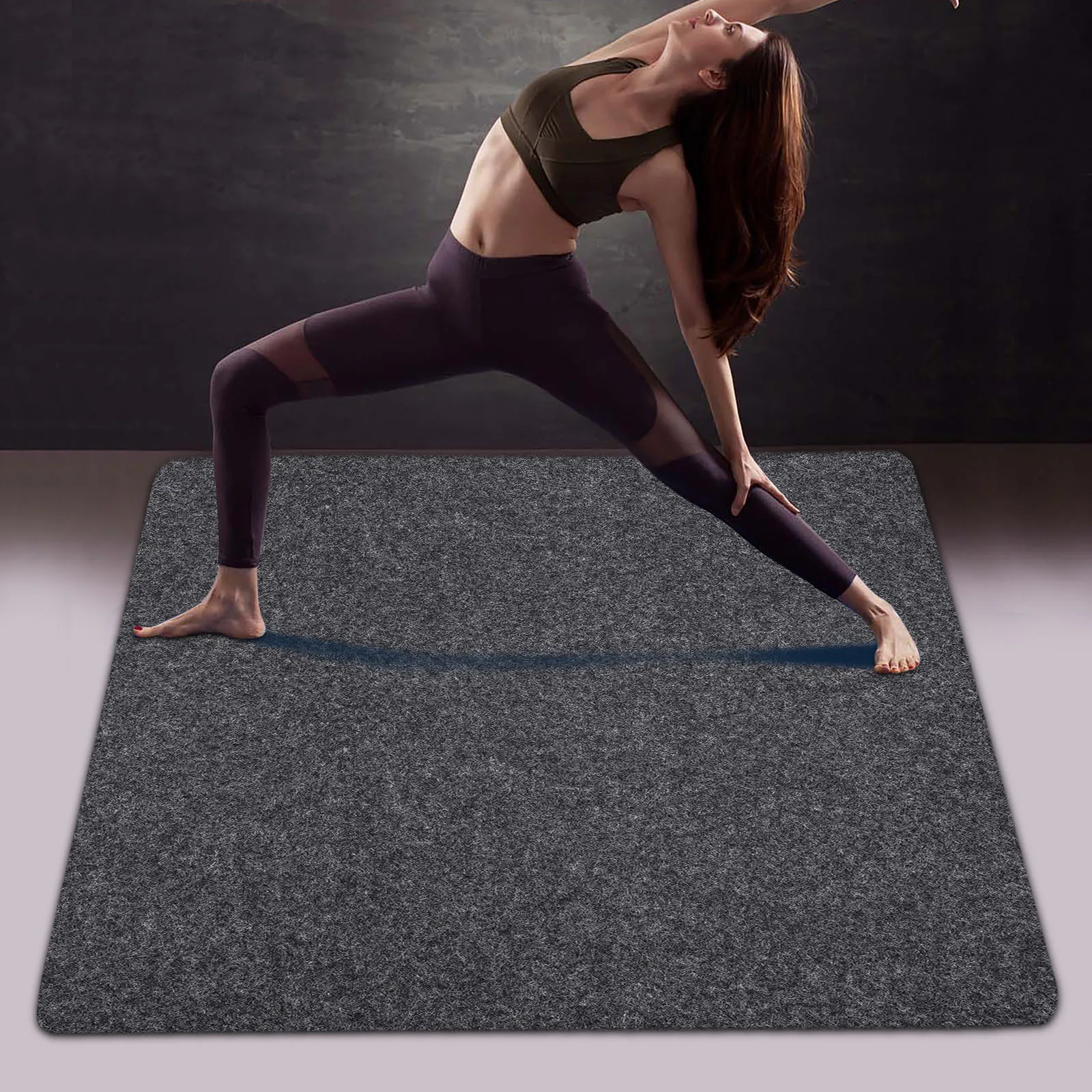 حصيرة حماية أرضية حوض استحمام ساخن مربعة كبيرة مقاس 74*72 بوصة، وسادة معدات منزلية قابلة للطي ماصة باللون الرمادي، وسادة إصلاح السيارات رفيعة للغاية #3