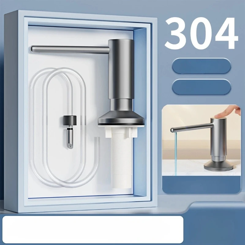 

Американский бытовой дозатор для мыла из нержавеющей стали для раковины, дозатор моющего средства для раковины в автодоме, дозатор мыла с нажимным механизмом