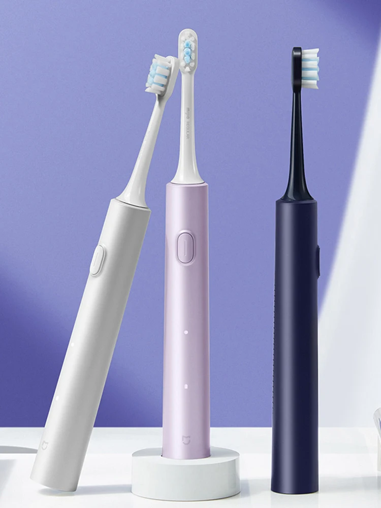 Mijia Sonic Electric Toothbrush T302 3colors 4 Brush Heads IPX8 Water Proof 360° Wireless Charging 4 Modes Cleaning Teeth