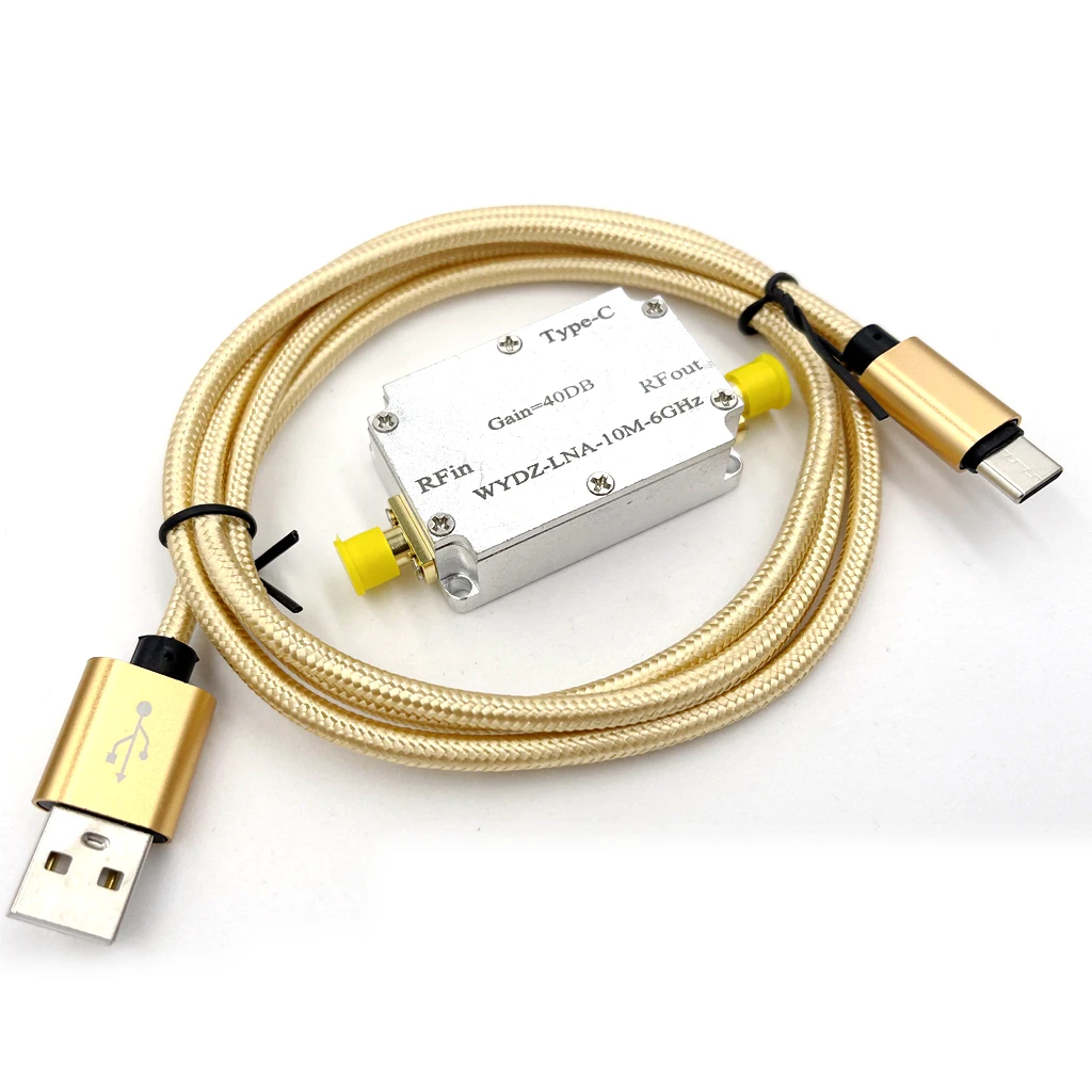 LAN 10Mhz-6GHz High Flat Gain 10DB 30DB 20DB 40DB amplificatore di segnale RF per HAM SDR FM Radio Software TYP-C Power