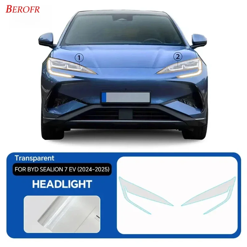 

For BYD Sealion 7 EV 2024 2025 Pre-cut PPF Bra Car Headlight TPU Anti-scratch Clear Kit Resistant