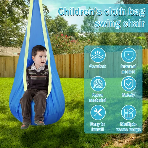 Imagen 2 del producto Silla Columpio sensorial para niños, asiento columpio, hamaca portátil, columpio con almohada inflable, hamaca colgante, máximo 200kg