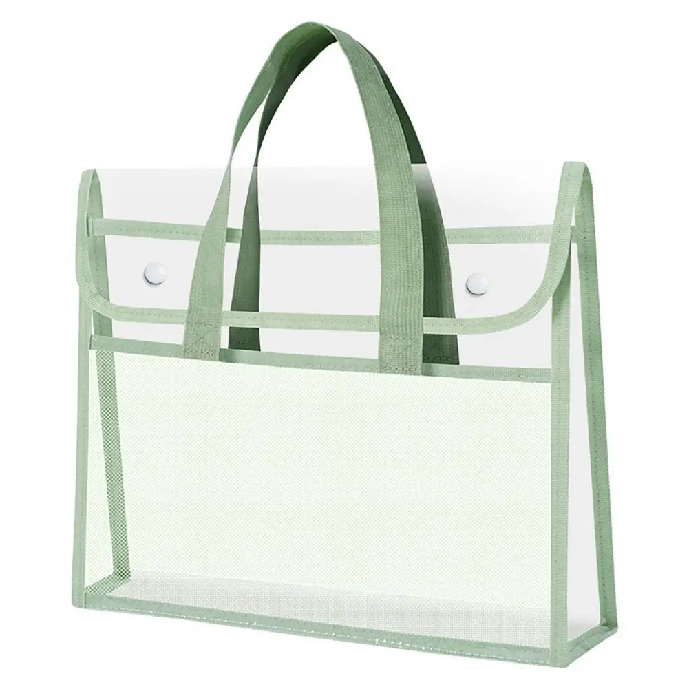 찢어짐 방지 파일 가방 방수 확장형 파일 폴더(클로저 포함) 사무실 학교용 휴대용 투명 문서 토트 백