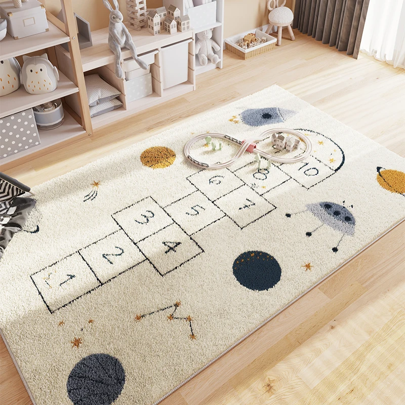 Cartoon Digital Children's Room Carpet Cute Letter Rugs for Bedroom Non-slip Carpets for Living Room Large Area Cloakroom Rug