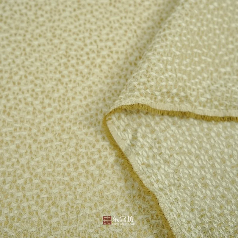 Drapey Beige Tiny Grain Textured Floral Jacquard Fabric Slightly Structured for Pants Dress Skirt DIY Sewing Accessories view 6