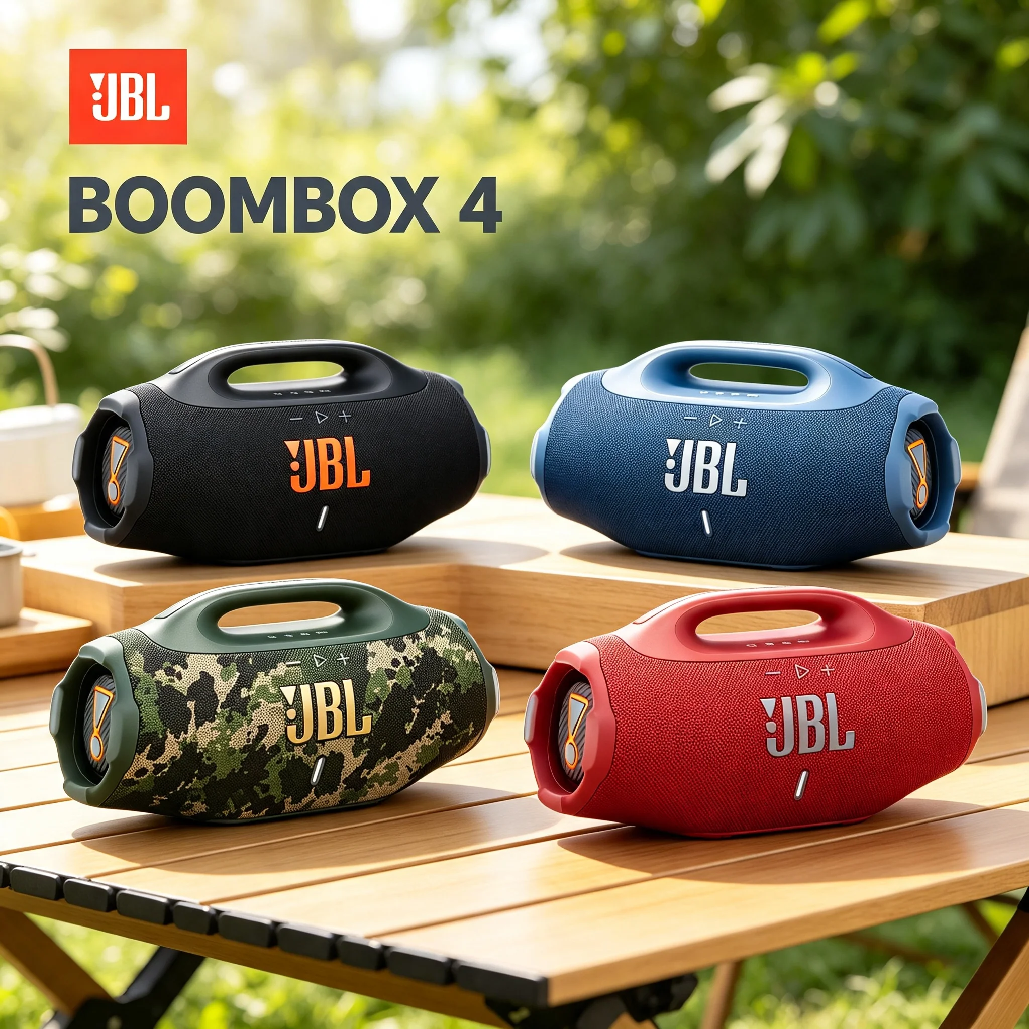 JBL Boombox 4 Bluetooth Speaker IP68 Waterproof Dustproof JBL Pro Sound AI Sound Boost Large Outdoor Party Stereo Audio