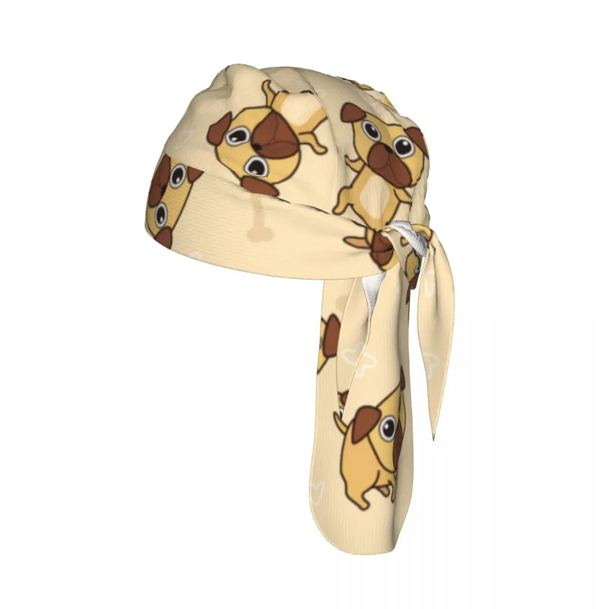 

Cycling Breathable Cycling Headwear Pug Dog Pattern Quick-Dry Bicycle Scarf Cap