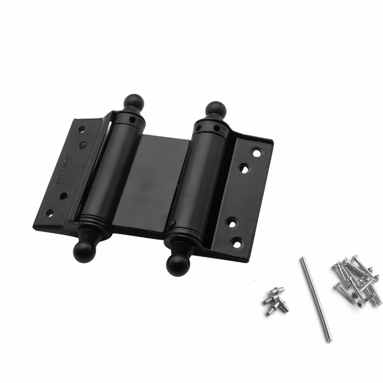 Spring Hinge Self Closing Door Hardware Adjustable Tension Cold Rolled Steel Fittings Kit with Screws Pins for Swing Door