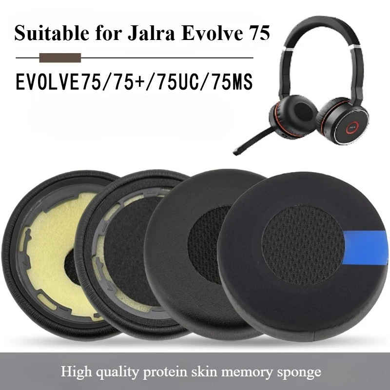 Coussinets d'oreille en éponge souple de remplacement, adaptés aux écouteurs Jabra Evolve 75 75 Plus 75UC 75MS, accessoires pour écouteurs