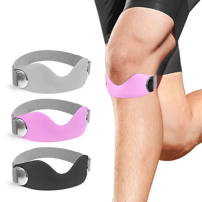 1pcs Patellar Tendon Support Strap Adjustable Silicone Compression Patella Band Stability Knee Brace,Support Basketball