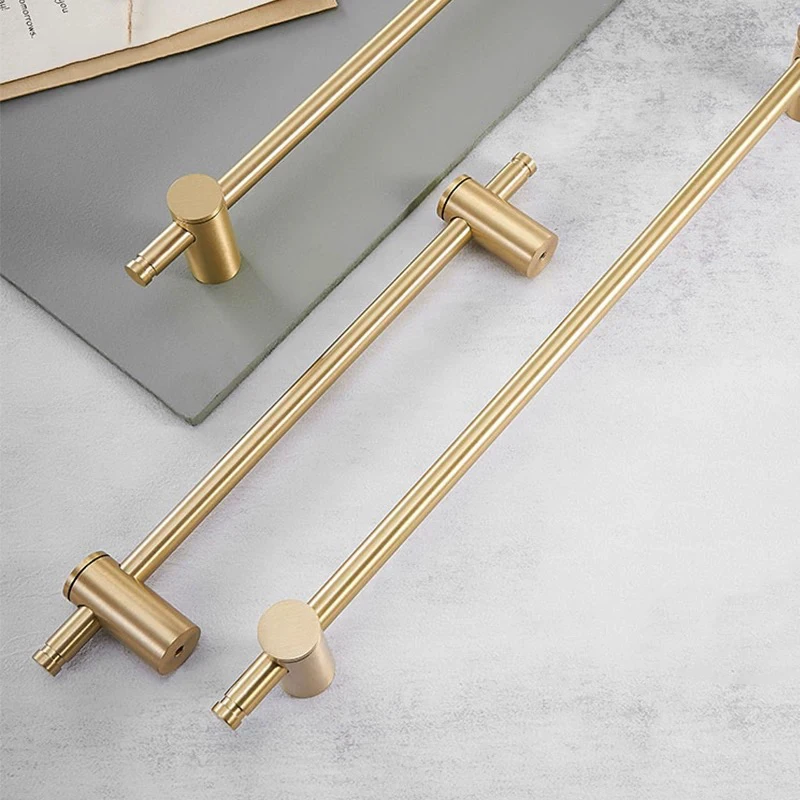 TB2004 265mm-1000mm Long Gold/Black Brass Cabinet Handles Drawer Bar Glass Door Pulls Adjustable Furniture Hardware